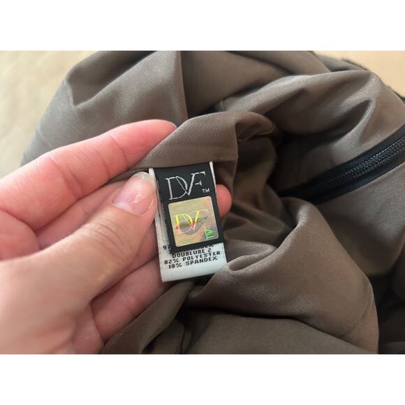 Diane von Furstenberg DVF Black Delian Crochet Pebble Lace Peplum Dress Size 2 - Picture 13 of 15